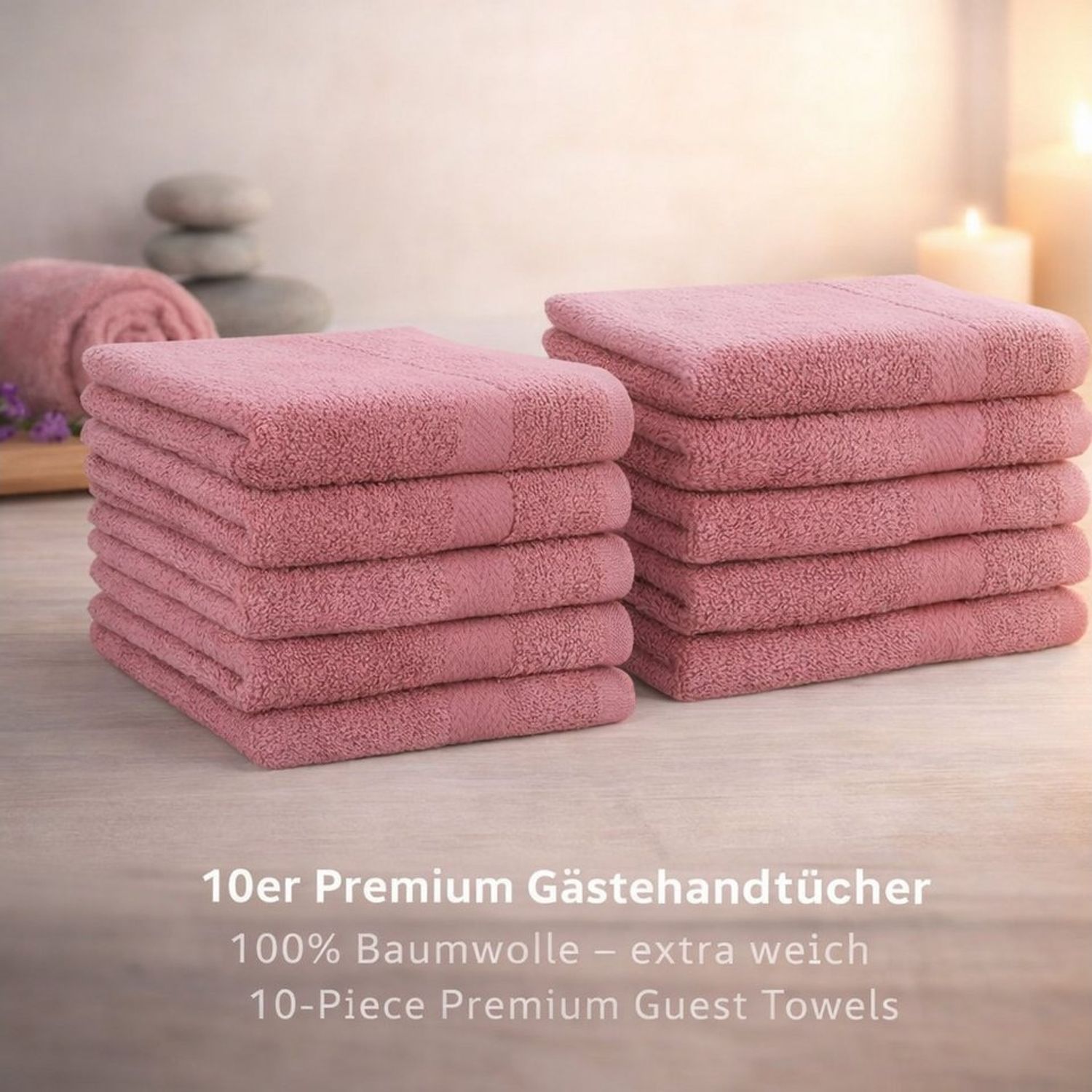 Betz Gästehandtücher 10 tlg. Gästehandtücher-Set PREMIUM 100 % Baumwolle 30x50 cm, 100% Baumwolle (10-St) Bild 1
