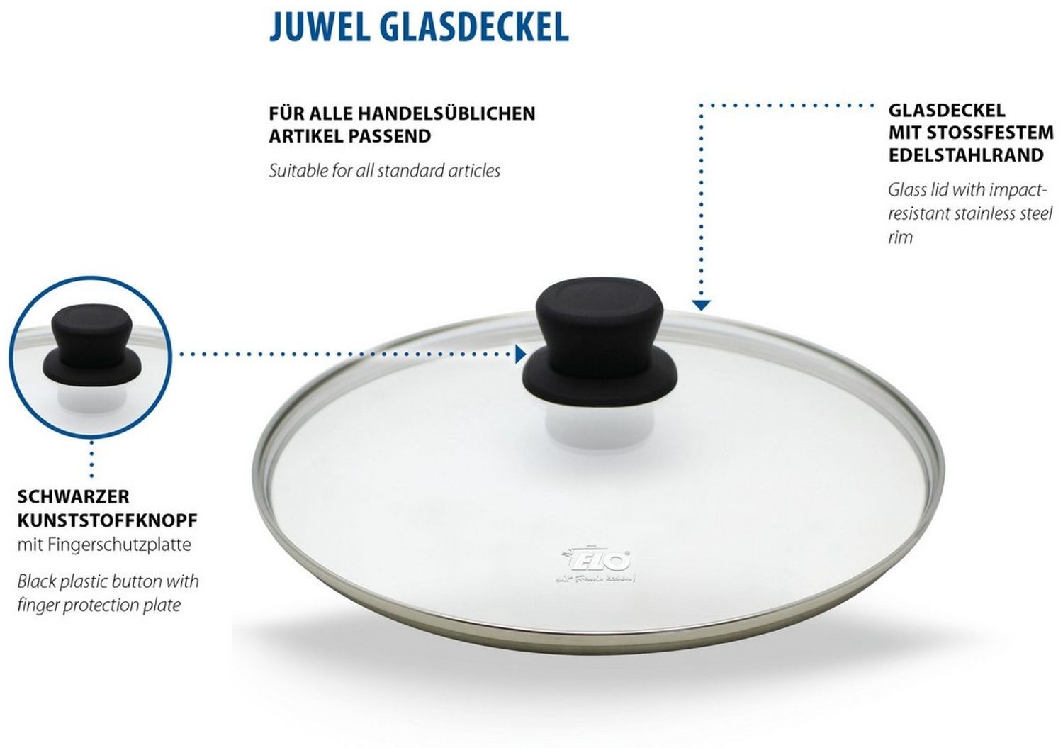Elo Basic Deckel Juwel, (1-tlg), aus hitzebeständigem Glas Bild 1
