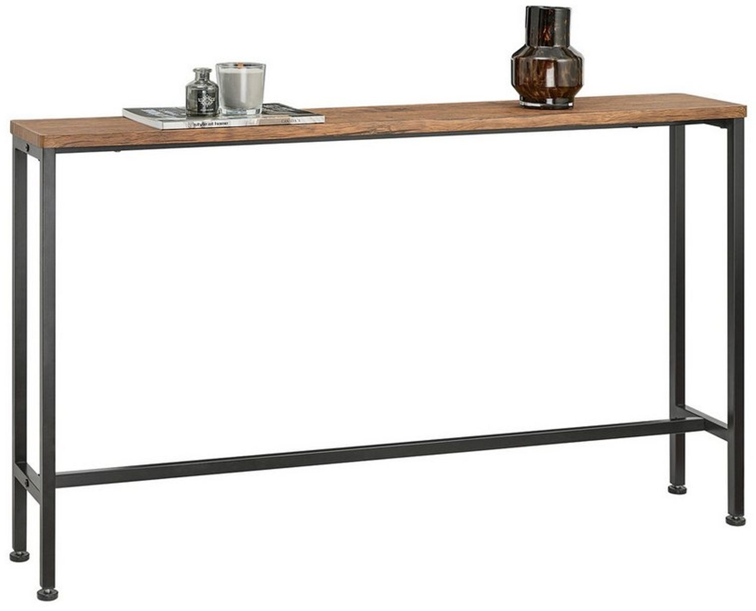 SoBuy Konsolentisch FSB19, Sofatisch schmal, Beistelltisch Flurtisch, Breite 120 cm, Dekotisch Sideboard schmal, Wohnzimmer Flur, vintage Bild 1