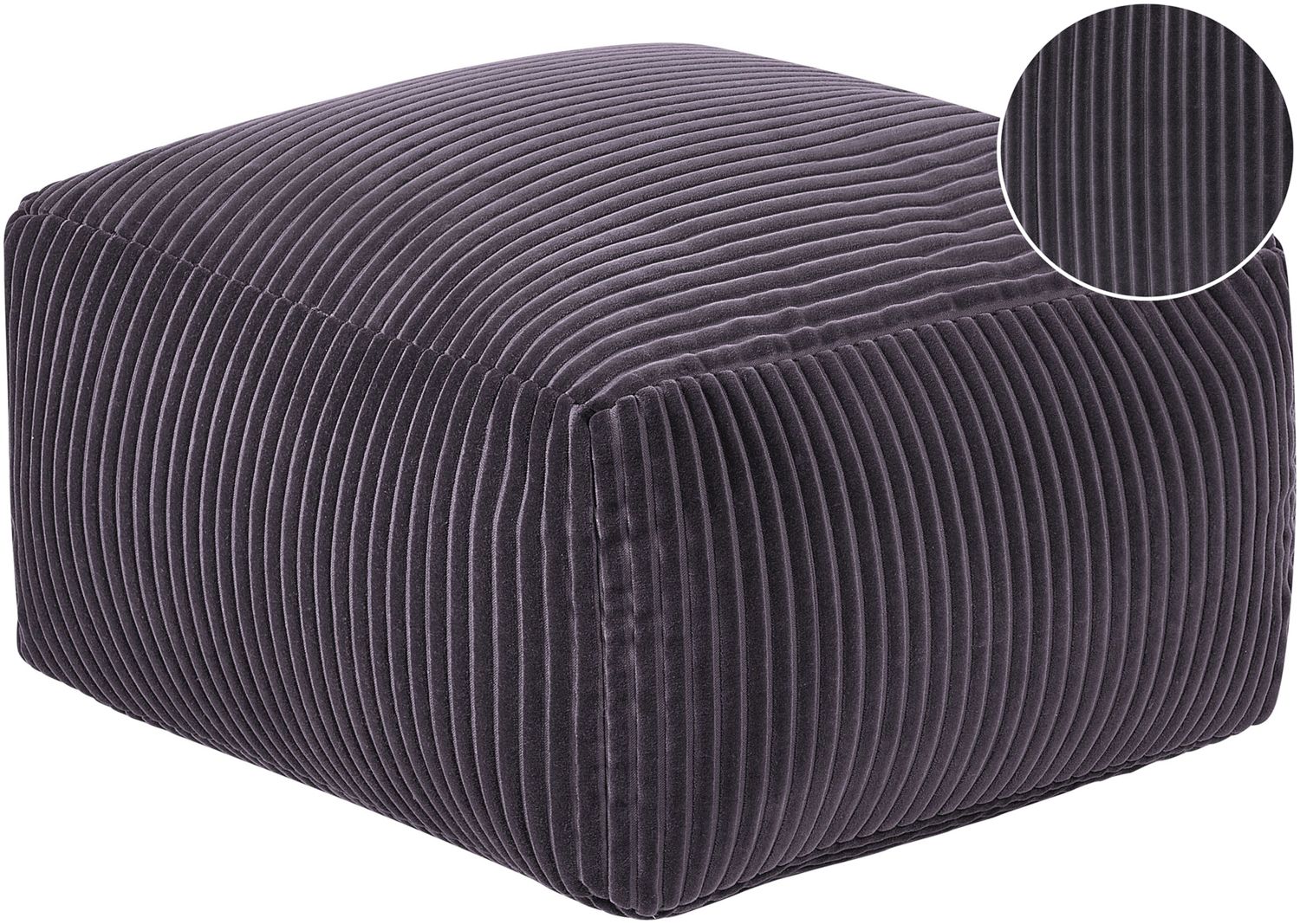 Pouf MUKKI Dunkelgrau Baumwolle 50 cm 50 cm Bild 1