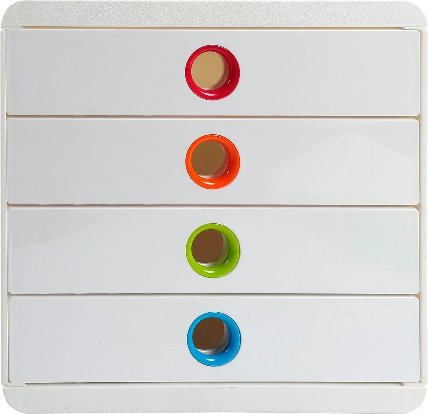 EXACOMPTA Schubladenbox Schubladenbox POP-BOX + 4 geschlossenen Laden, Weiss/Harlekin, 314398D, Boxen einzen Bild 1