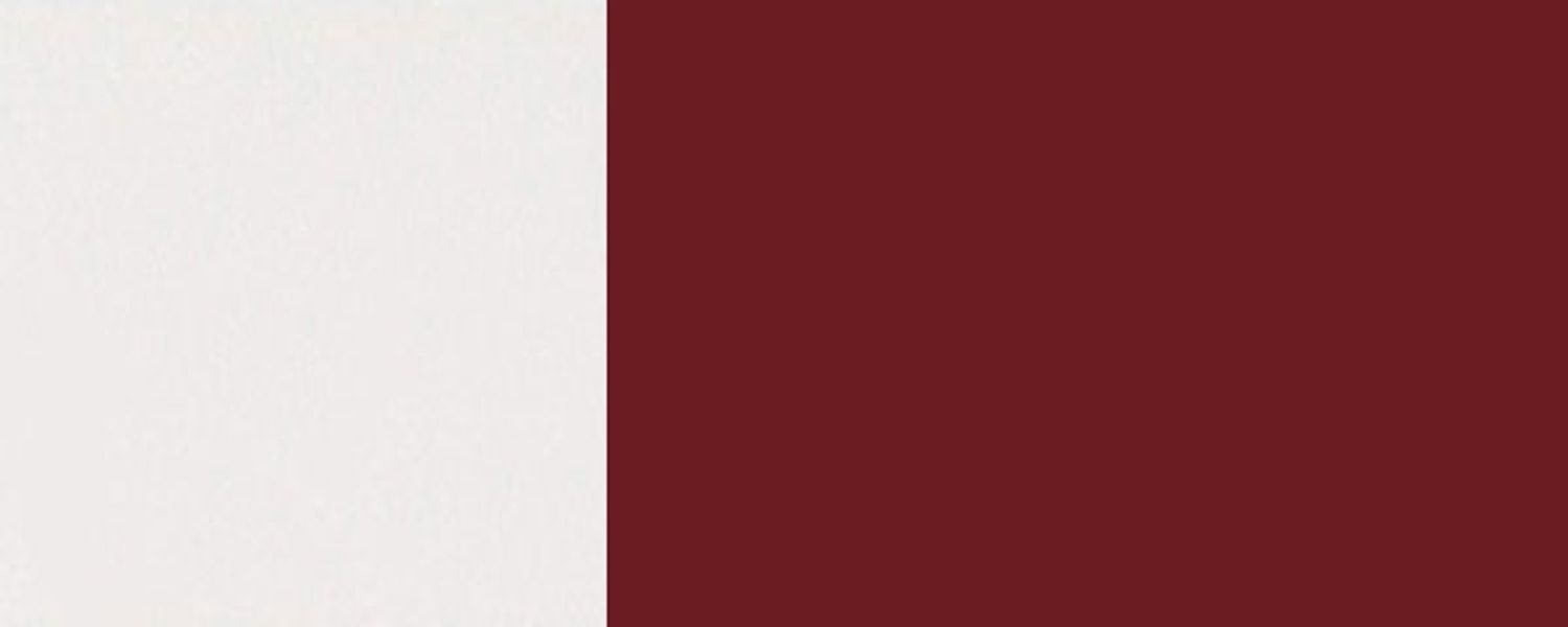 Schubladenunterschrank Rimini 60x82cm Teilauszug matt Farbe: RAL 3004 purpurrot matt / weiß RI-D3M/60 Bild 1