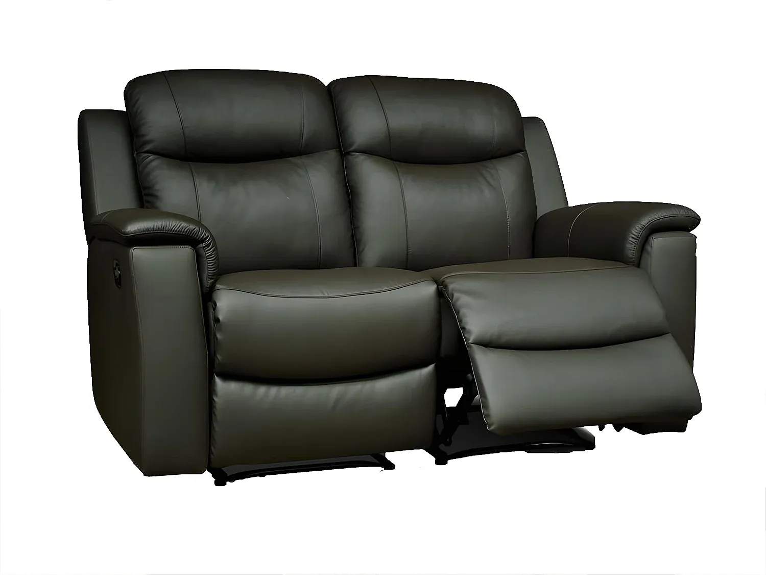 Vente-unique - Relaxsofa Leder 2-Sitzer - Schwarz - EVASION Bild 1