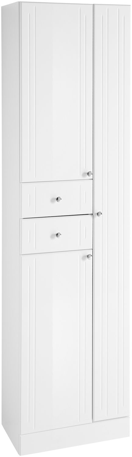 Hochschrank >Quickset 955< (BxHxT: 50x188,5x33 cm) in Weiß Hochglanz Bild 1