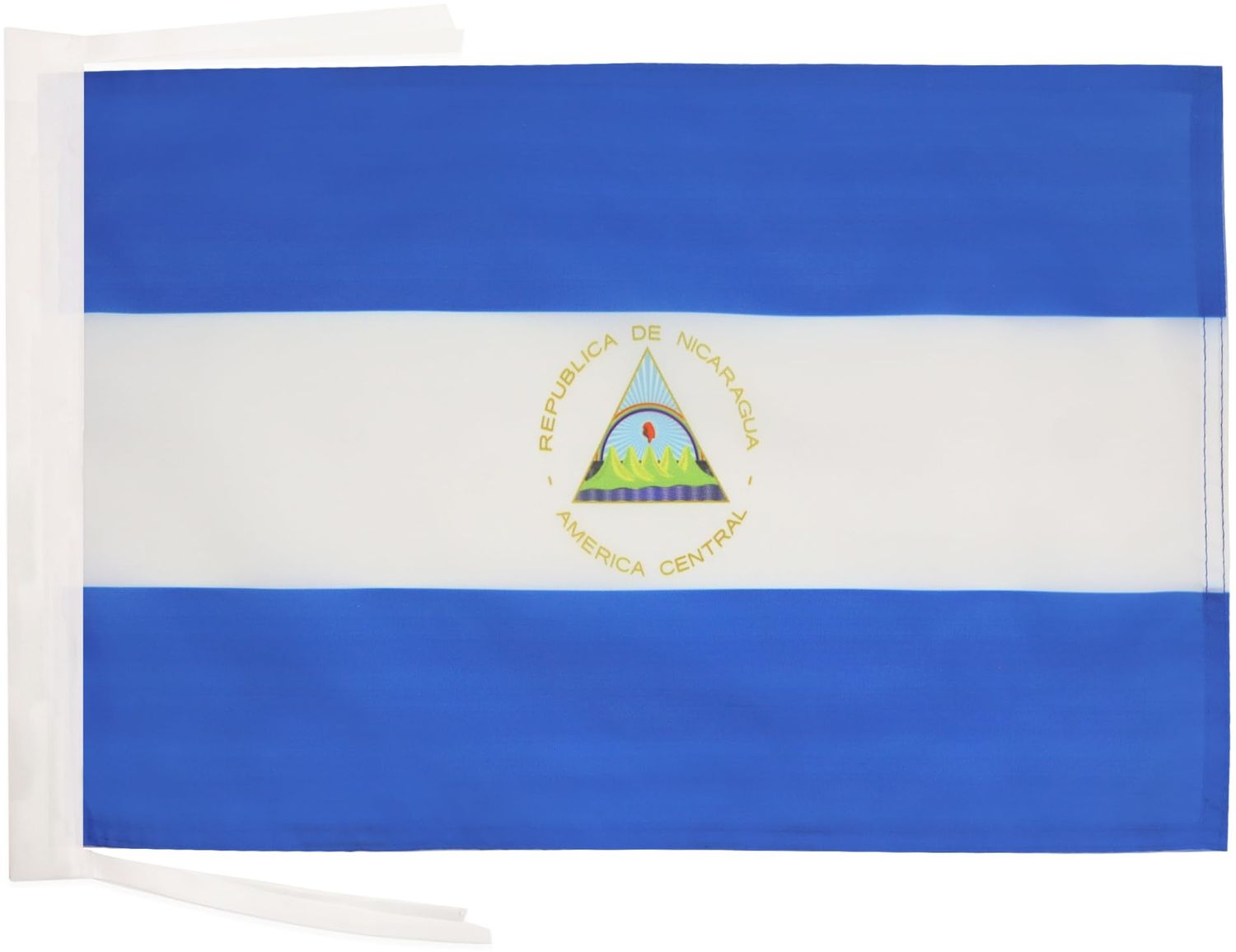AZ FLAG - Flagge Nicaragua - 45x30 cm Mit Kordel - Republik Nicaragua Fahne 30x45 Cm - Flaggen Bild 1