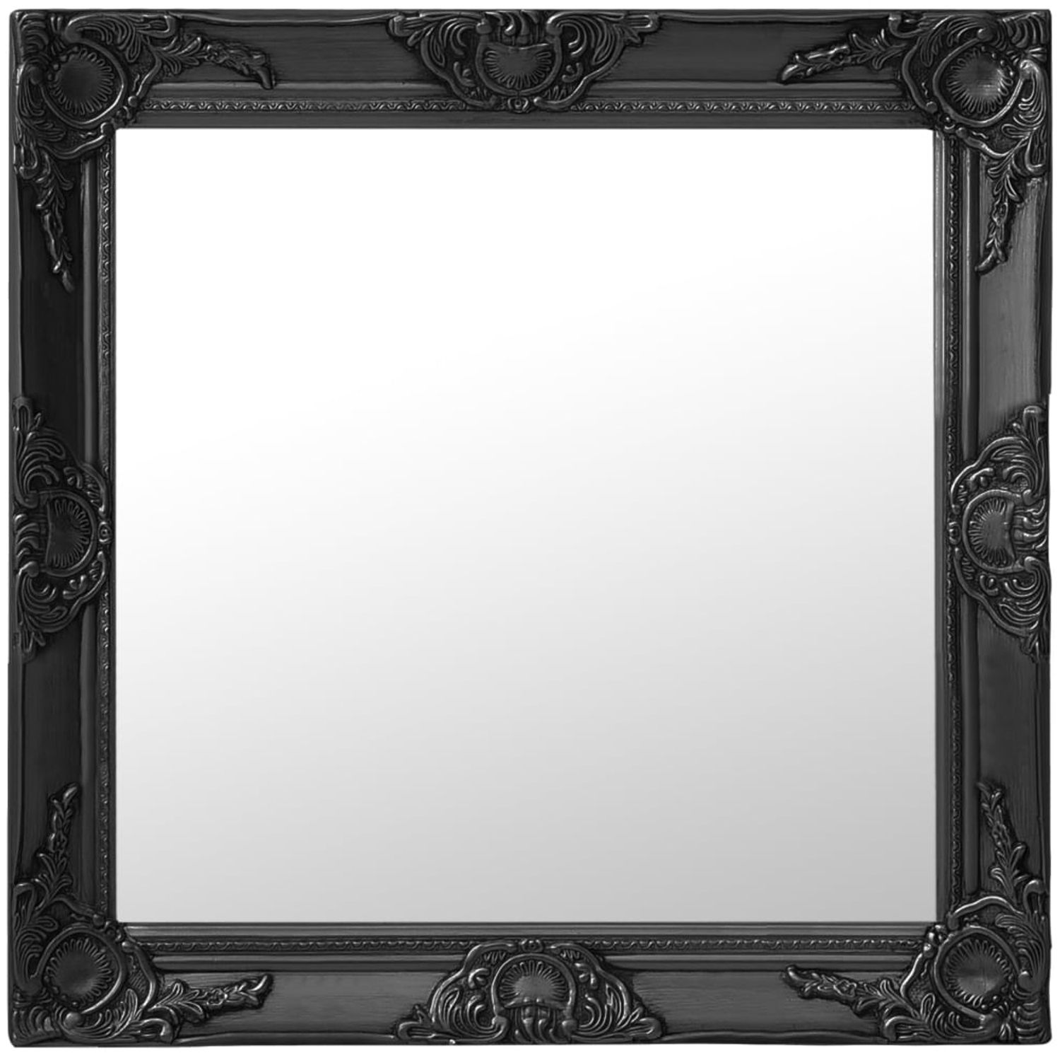 vidaXL Wandspiegel im Barock-Stil 60x60 cm Schwarz 320335 Bild 1