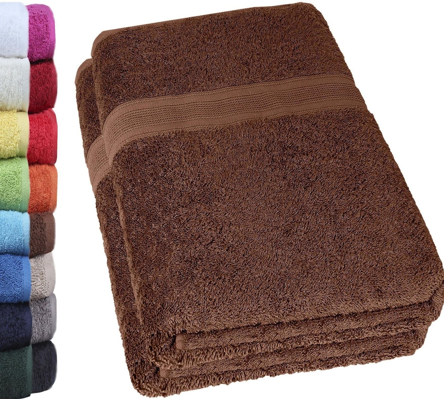NatureMark Saunatuch Frottier Saunatücher 80x200cm, 100% Baumwolle (2-St), Premium Qualität SAUNATUCH Sauna-Handtuch, 80x200cm, Schoko braun Bild 1