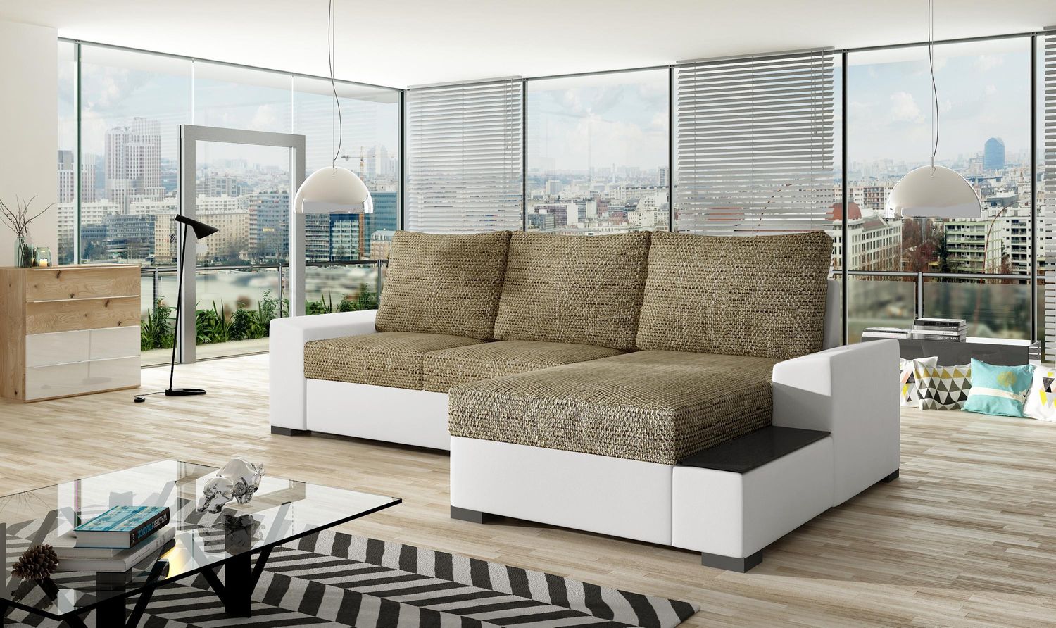 Wohnideebilder Negro Beige Ecksofas & Eckcouches Ng06 Bild 1