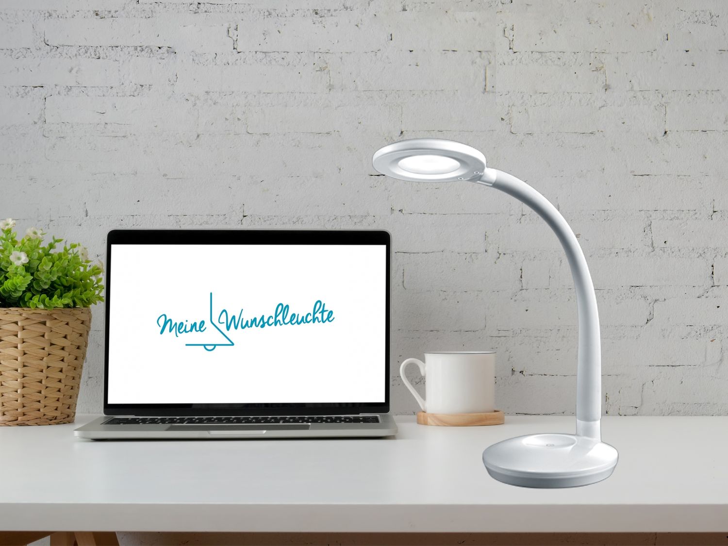 Reality Leuchten LED Tischleuchte Cobra weiß Bild 1