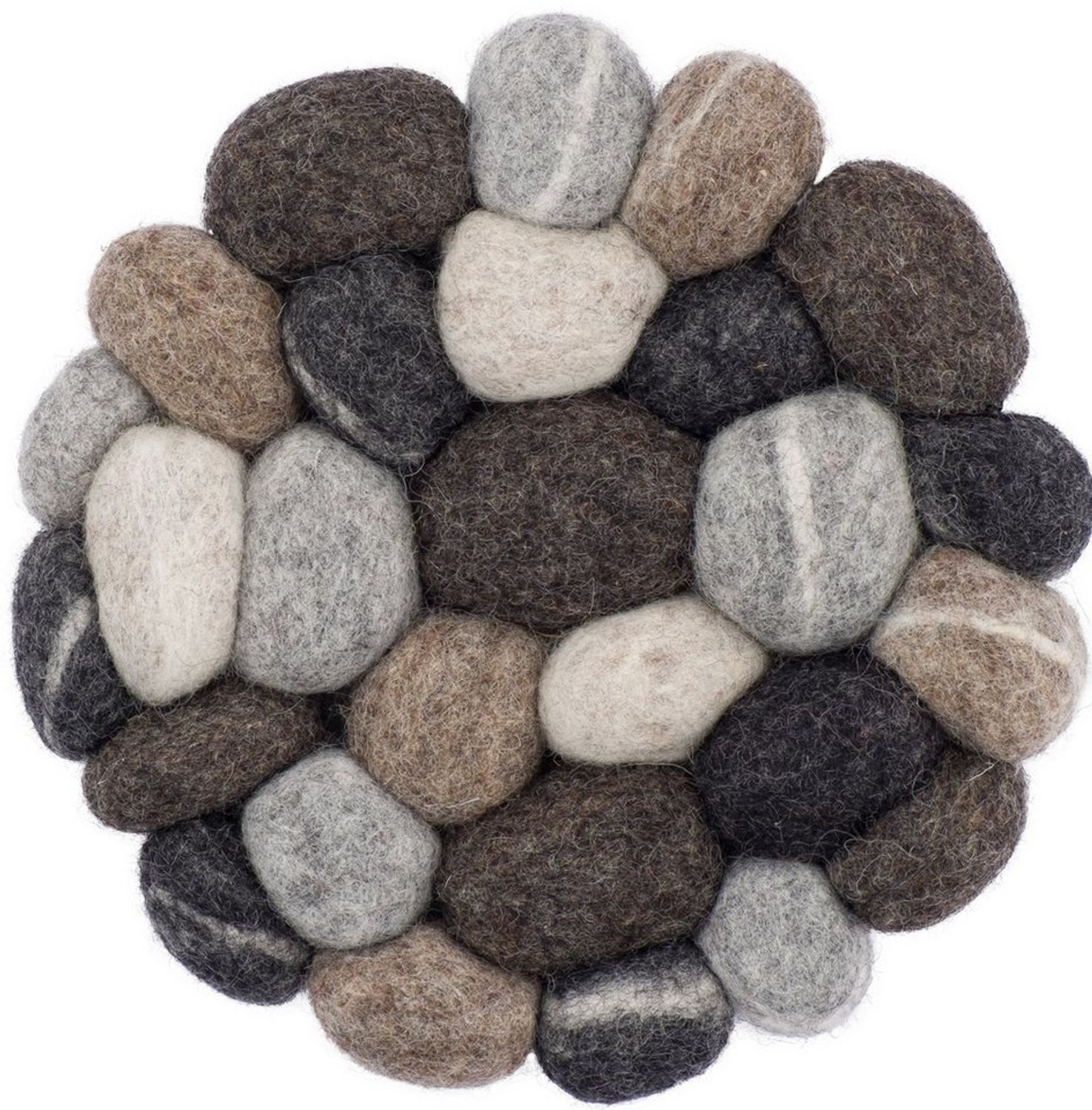 myfelt Topfuntersetzer Filzkugel Topfuntersetzer ⌀ 20 cm, Zubehör für Pfannen, Töpfe, Küchentisch, Auflaufformen, 100 % reine Schurwolle, hitzebeständig Bild 1
