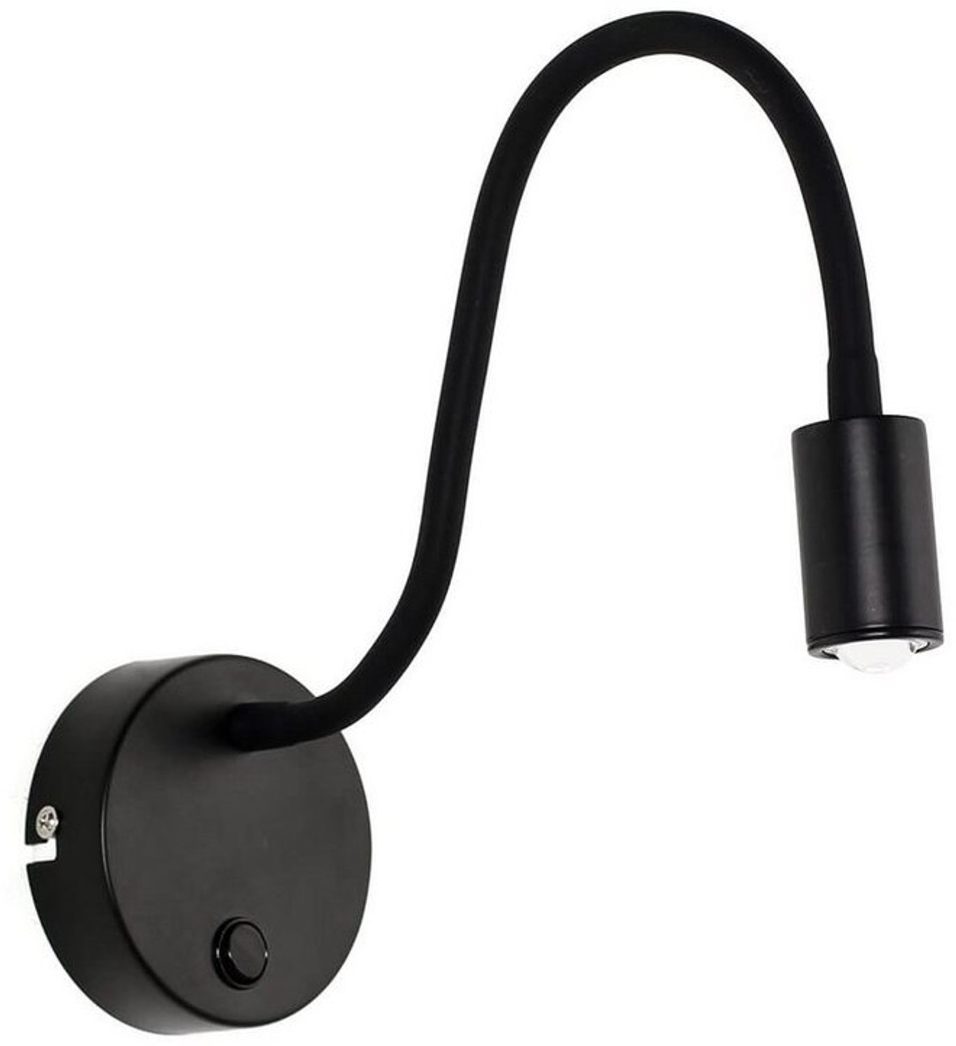 Licht-Erlebnisse Wandleuchte LAGOS, LED fest integriert, Warmweiß, LED Wandlampe Schwarz Metall flexibler Arm mit Schalter Leuchte Bild 1