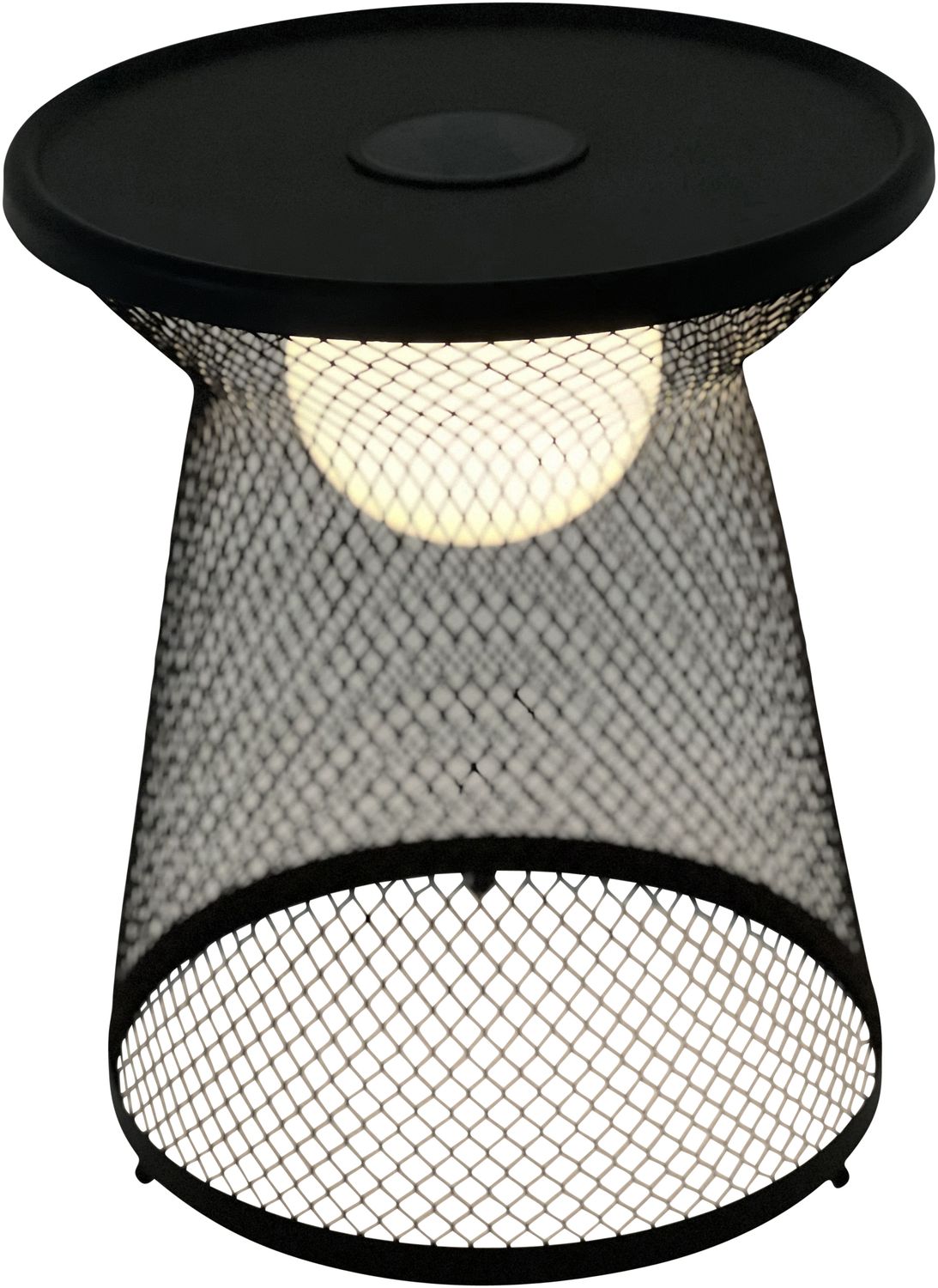 LECO Solarlampe / Solartisch LUNA mit LED-Beleuchtung, Stahl anthrazit, Kunststoff schwarz, 36x43 cm Bild 1
