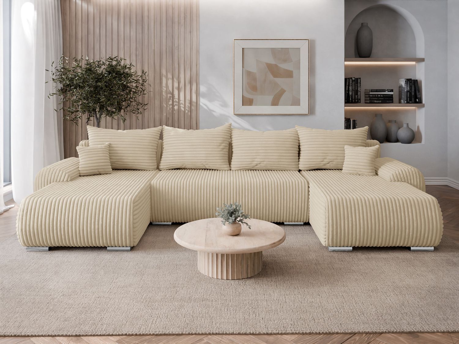 Wohnlandschaft Usabir U Cord (Farbe: Ambience 03) Bild 1