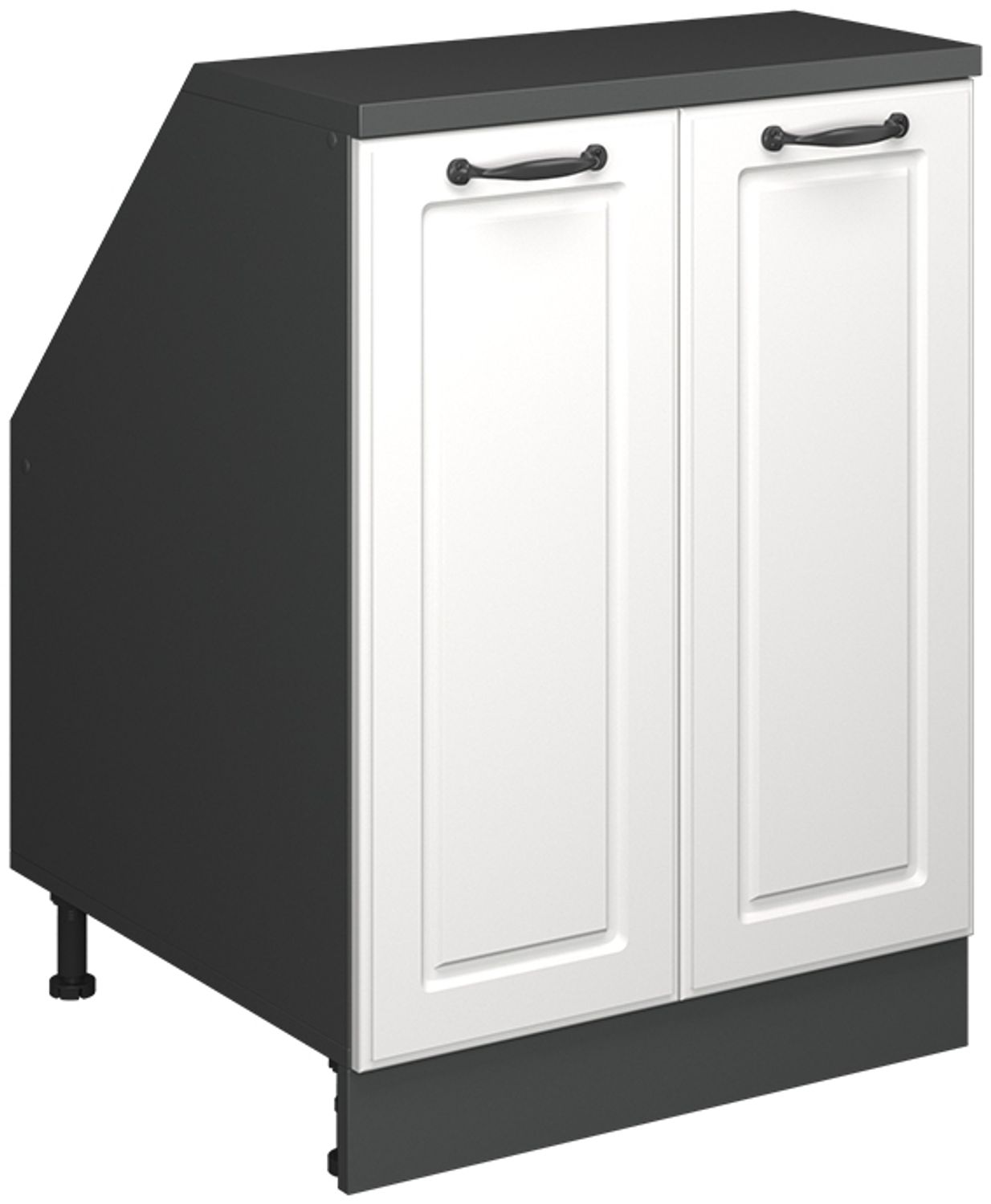 Dachschrägenschrank Rion Weiß Landhaus 60x81.6 cm mit 2 Türen, Schrankkorpus 60 cm Tiefe Vicco Bild 1