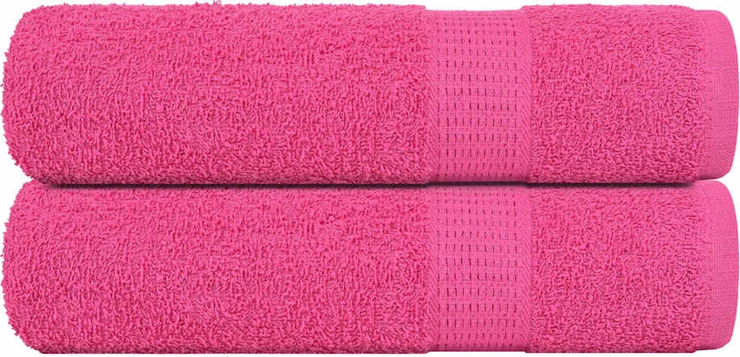 vidaXL Duschtücher FROGN 2 Stk. Rosa 70x140 cm 360 g/qm 137049 Bild 1