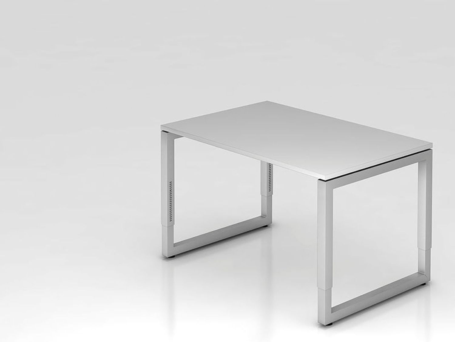 Schreibtisch RS12 O-Fuß eckig 120x80cm Grau Gestellfarbe: Silber Bild 1