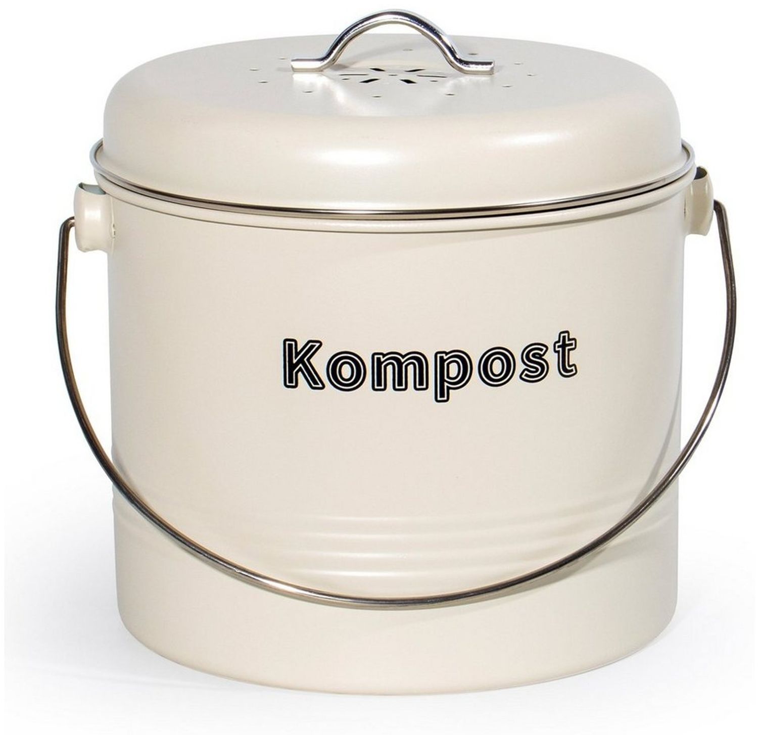 Zedelmaier Biomülleimer Biomülleimer Küche, Bio Mülleimer, Komposteimer Metall, Geruchsdicht mit Aktivkohlefiltern, Biomüll Retro 7L Bild 1