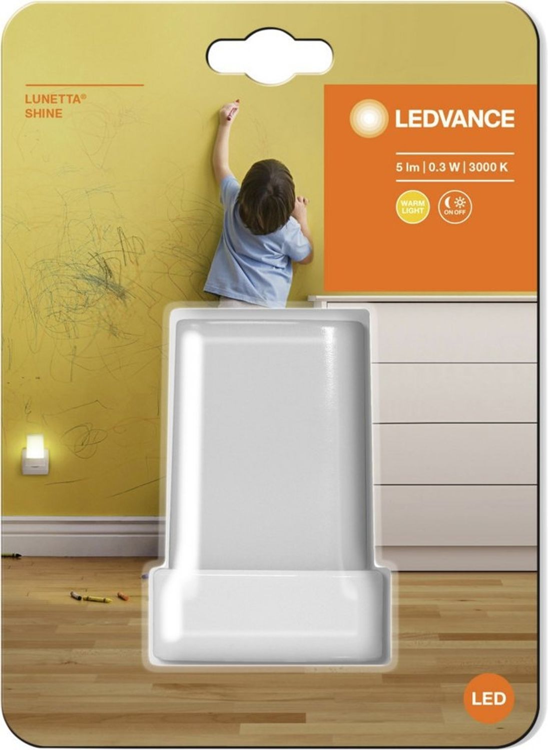 Osram Nachtlicht Osram LED Nachtlicht Lunetta Shine weiß, Inkl. Leuchtmittel, Nicht dimmbar ohne Bewegungsmelder Bild 1