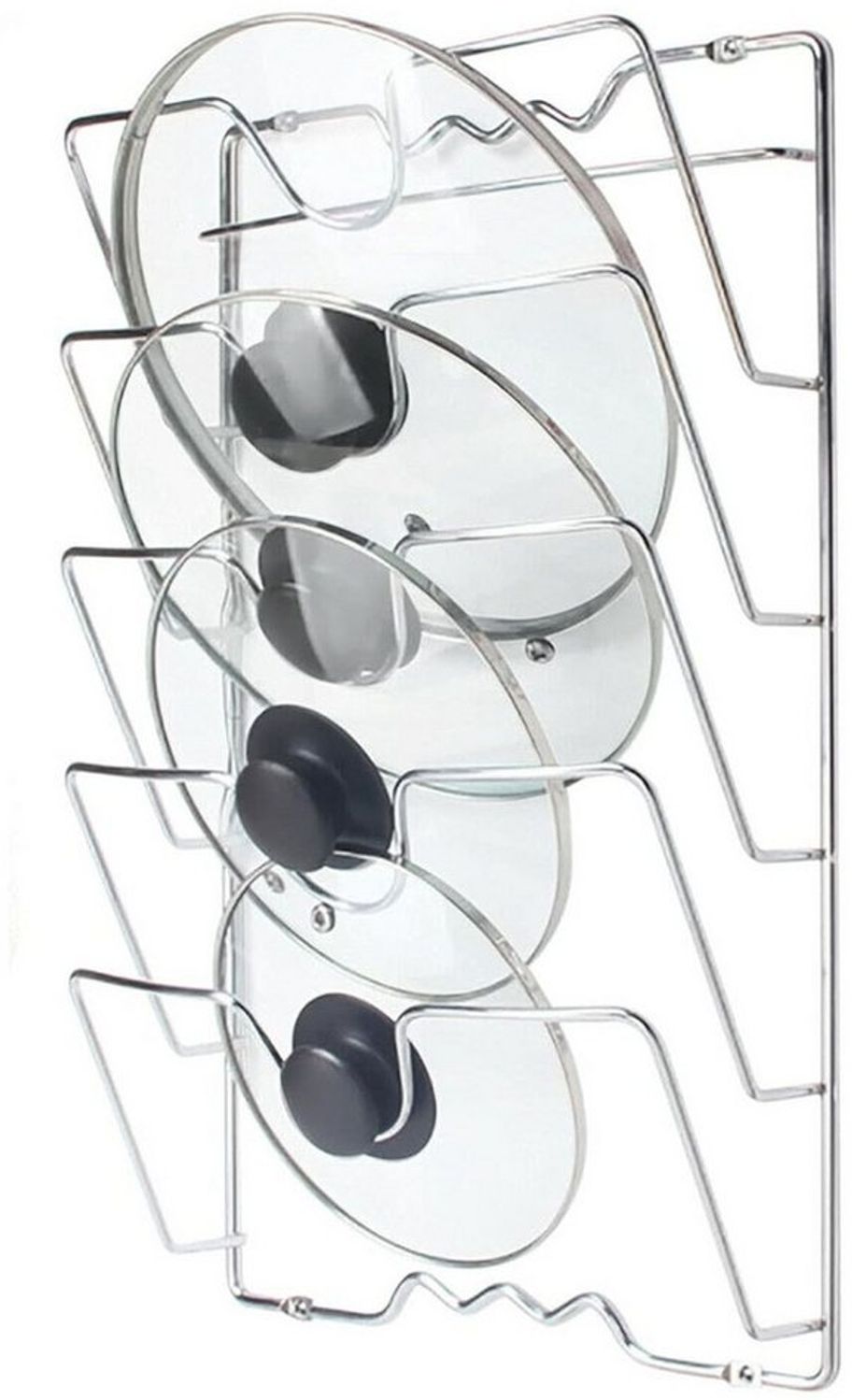 SURFOU Wandregalhalter Topfdeckelhalter Deckelhalter Topfdeckel Pfannendeckel Organizer, Wand-/Türmontierter Küchenschrank Pfannendeckel Topfdeckelhalter 1-tlg, Langlebigkeit, Korrosionsbeständigkeit Bild 1