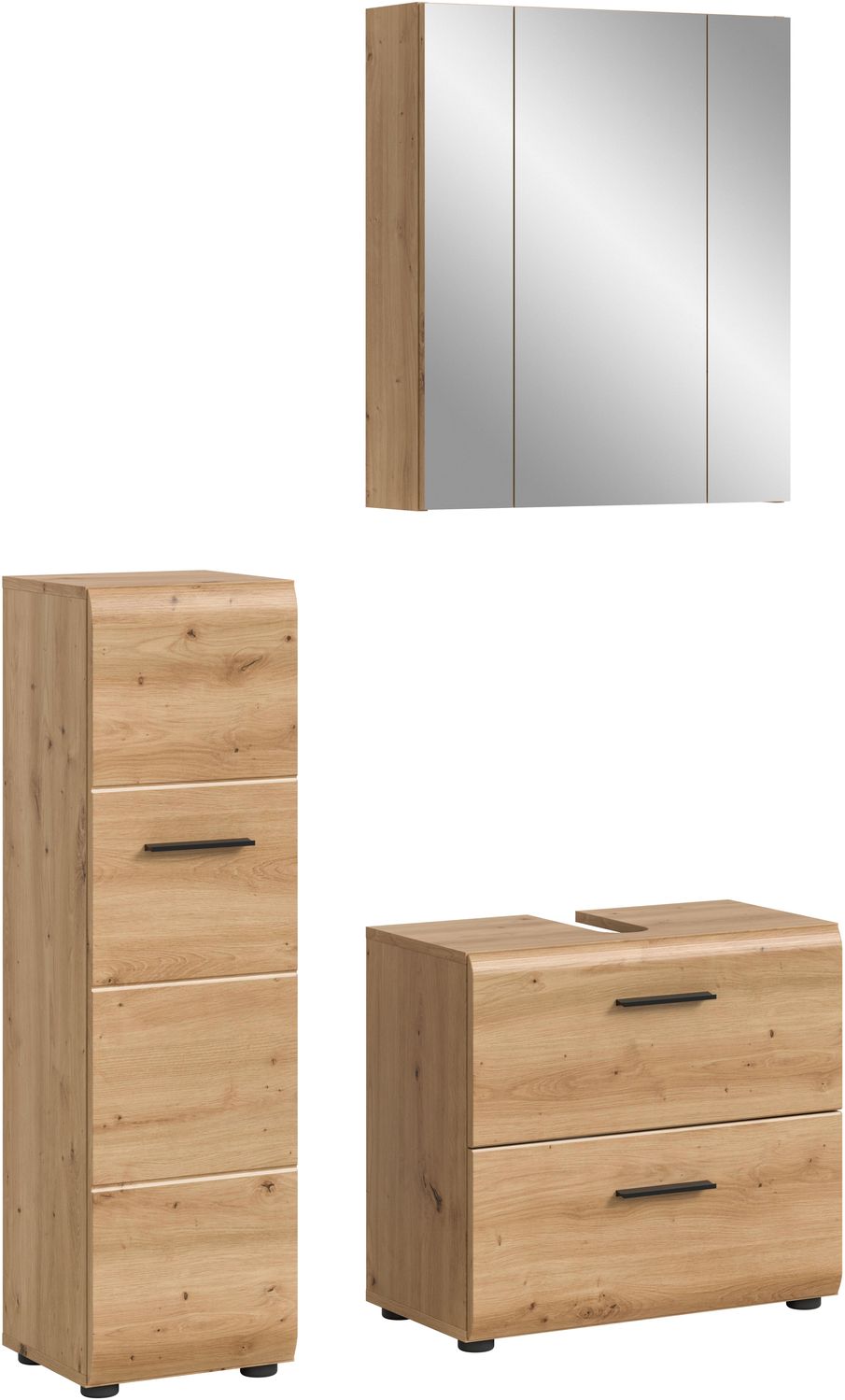 Badkombination (B/H/T: 105x185x30 cm) in Artisan Oak Nachbildung und Artisan Oak Nachbildung Bild 1