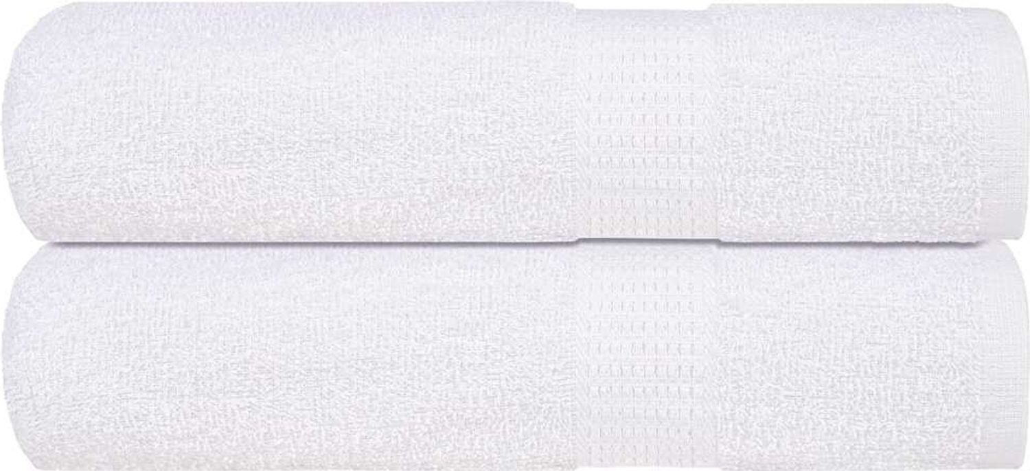 vidaXL Duschtücher FROGN 2 Stk. Weiß 70x140 cm 360 g/m² 136653 Bild 1