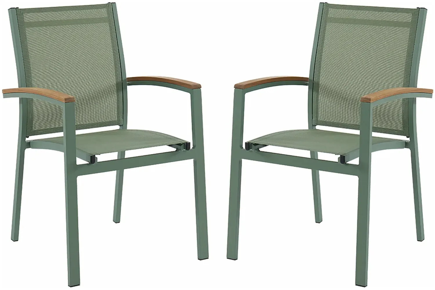 Vente-unique - TAIPIVAI Garden dining set Metall Grün - B 61 cm x H 89 cm x L 55 cm Bild 1