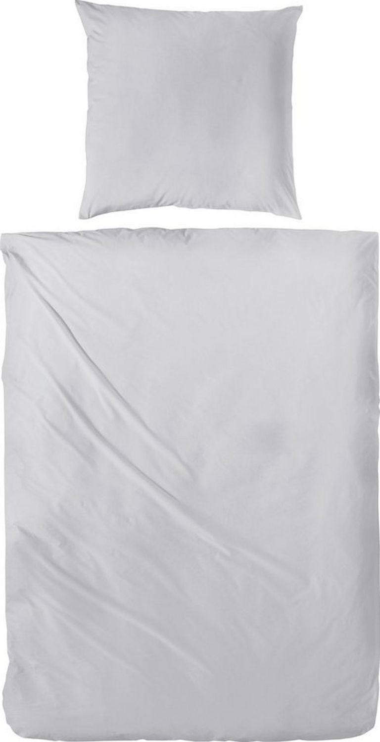 Primera Bettwäsche Uni Luxus-Satin in Gr. 135x200, 155x220 oder 200x200 cm, Satin, 2 teilig, Bettwäsche aus Baumwolle, unifarbene Bettwäsche mit Reißverschluss Bild 1