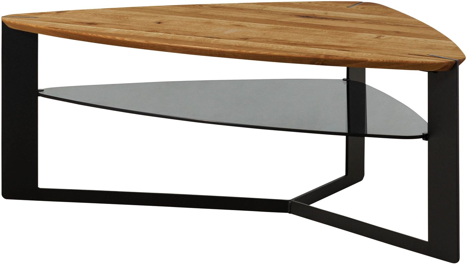 Couchtisch Wildeiche mit Glasboden 120x70x44 natur geölt STARNBERG #25 Bild 1