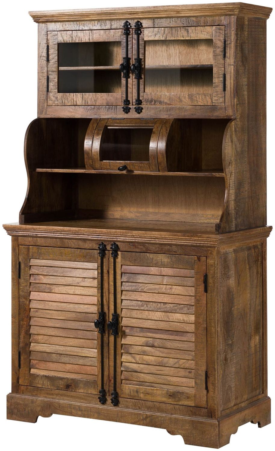 Buffet Mango 110x55x190 dunkelbraun geölt RODEZ #153 Bild 1