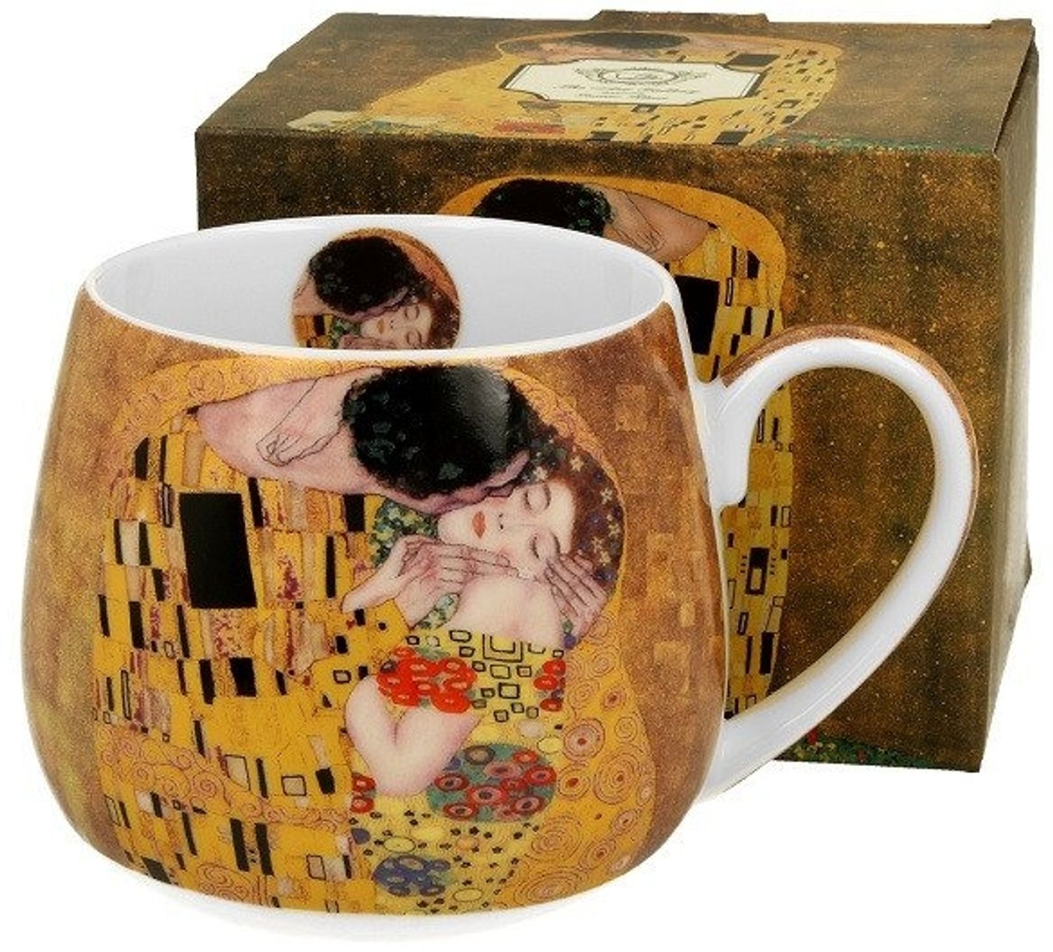 DUO ART GALLERY Fassbecher 430 ml THE KISS New Bone China Porzellan Bild 1
