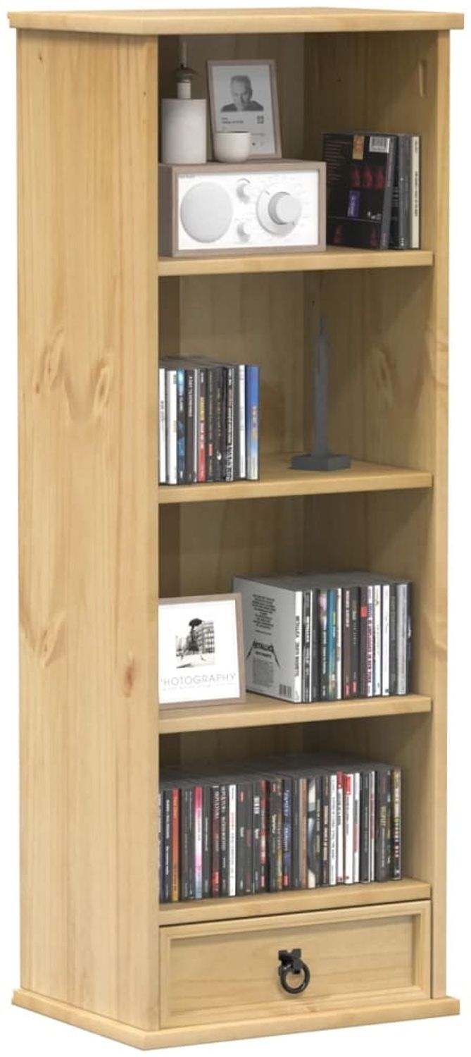 vidaXL CD-Schrank Corona 40x30x110 cm Massivholz Kiefer 4005683 Bild 1