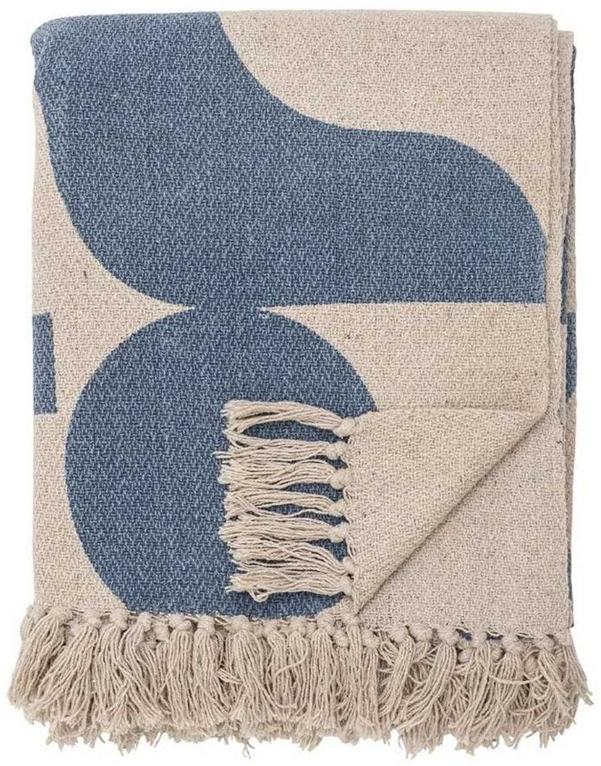 Bloomingville Agno Recycelte Baumwolle Decke 160x130 cm Natur Bild 1