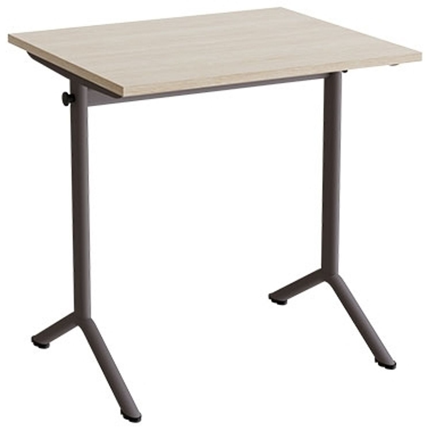 Tisch Atlas 1130 700x600 mm – schalldämmendes Hochdrucklaminat schwarz-oliv Gestell Bild 1