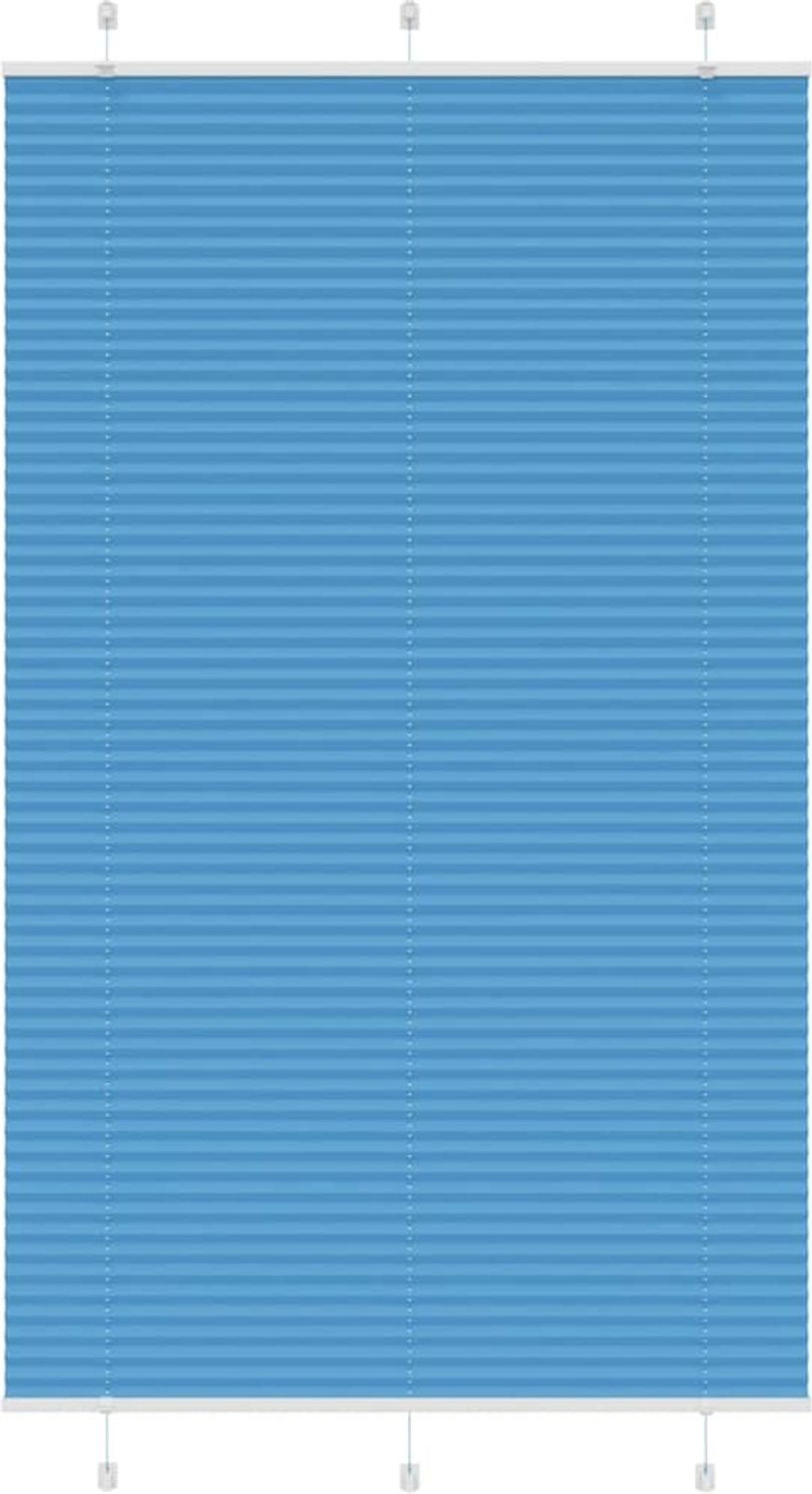 vidaXL Plissee Blau 115x200 cm Stoffbreite 114,4 cm Polyester 4015214 Bild 1