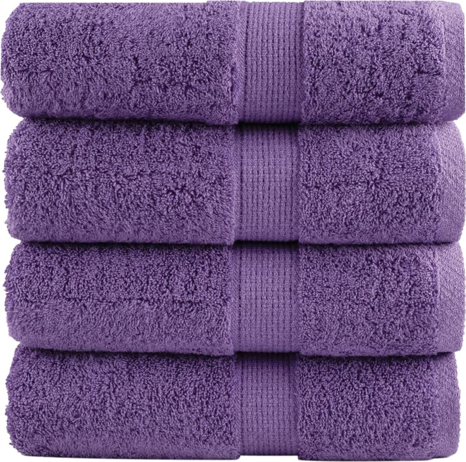 vidaXL Premium Waschhandtücher SOLUND 4 Stück Lila 30x30 cm 600 g/m² 137348 Bild 1