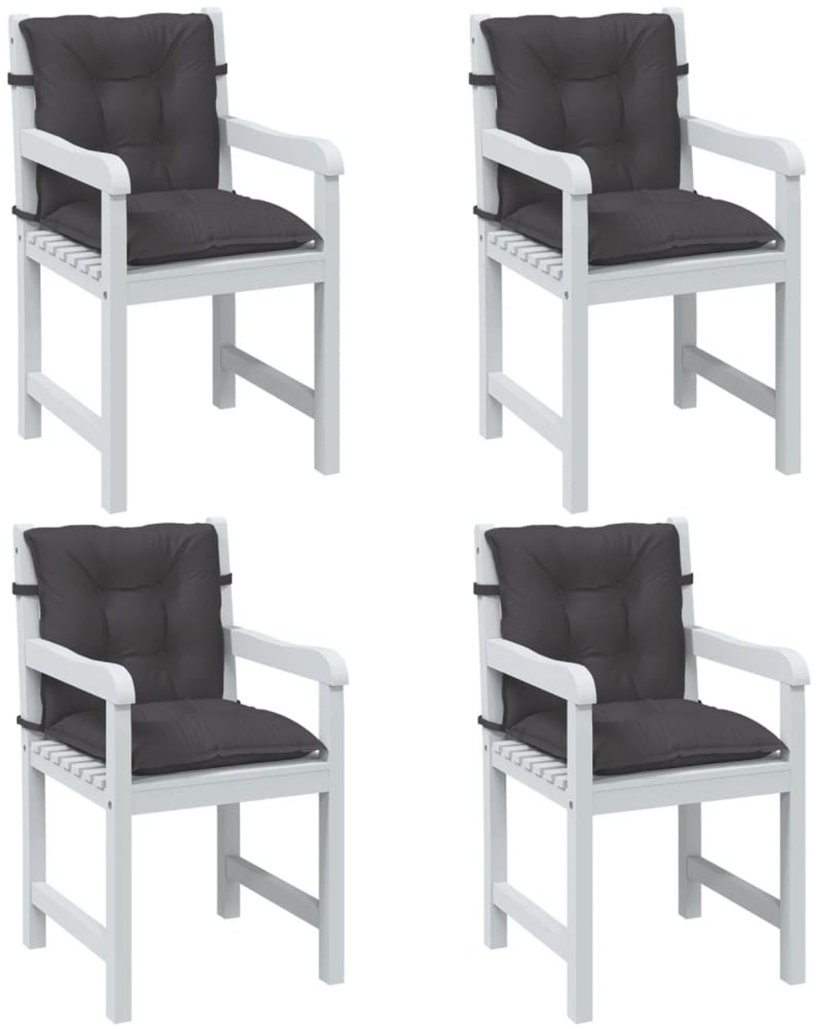 vidaXL Niedriglehner-Auflagen 4 Stk Melange Anthrazit 100x50x7cm Stoff 4002377 Bild 1