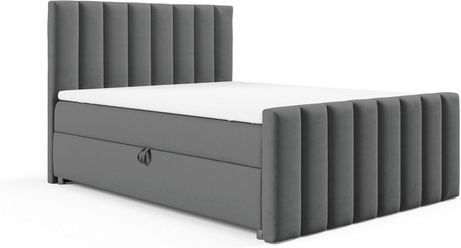 Best for Home Boxspringbett mit Bettkasten Trinity K10 Lux, mit Bettkasten, inkl. 7 cm Topper (140x200 160x200 180x200 200x200 cm), Verschiedene Liefermöglichkeiten, TOP Preis-Leistungs-Verhältnis Bild 1