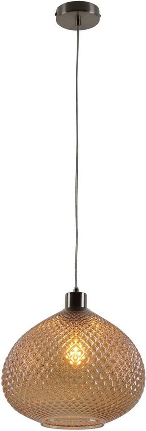 näve Pendelleuchte Surrat, Leuchtmittel wechselbar, ohne Leuchtmittel, E27 max. 40W, Gesamthöhe: 130cm, Pendellänge: 90cm, Farbe:braun getönt Bild 1