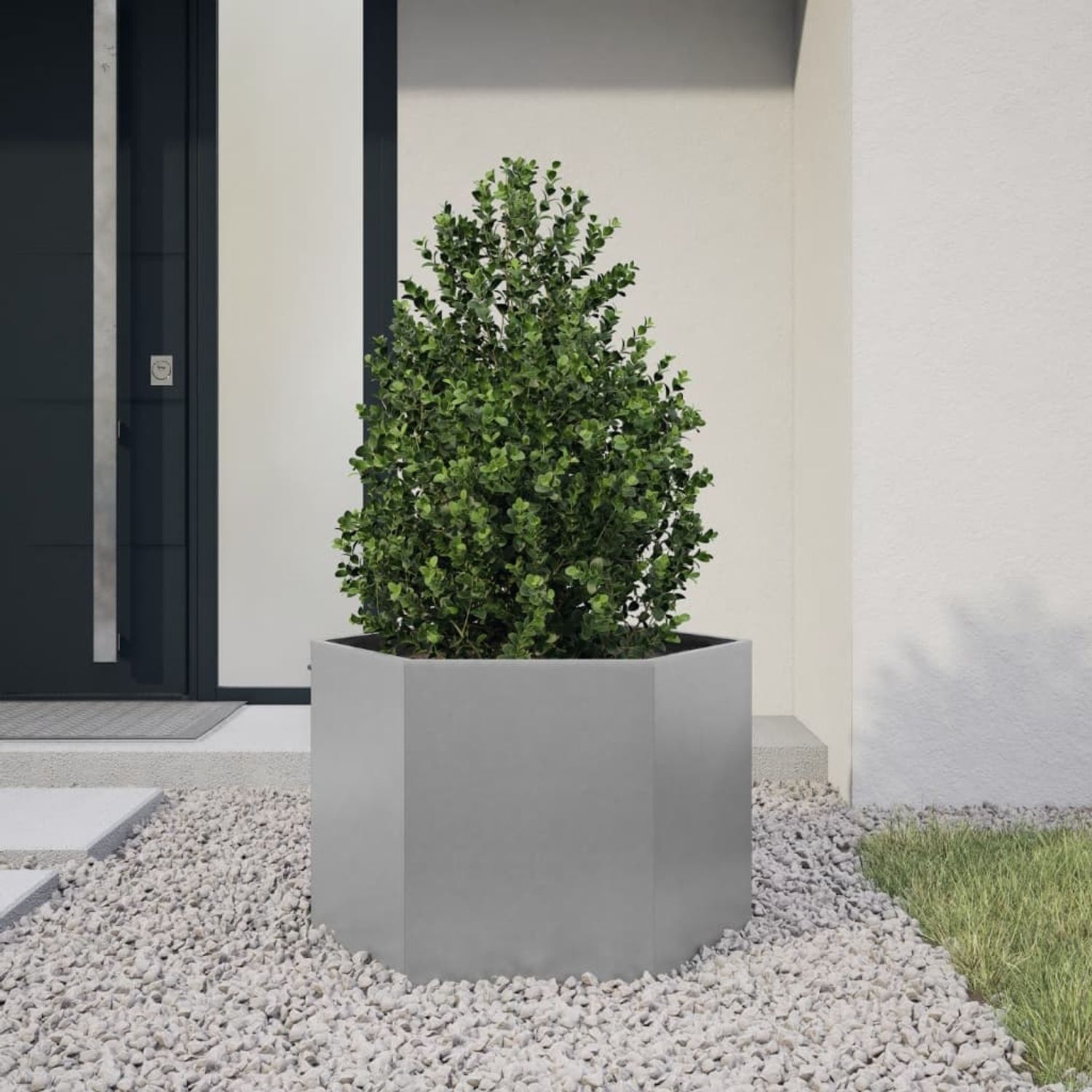 vidaXL Pflanzkübel Sechseckig 69x60x45 Verzinkter Stahl 851127 Bild 1