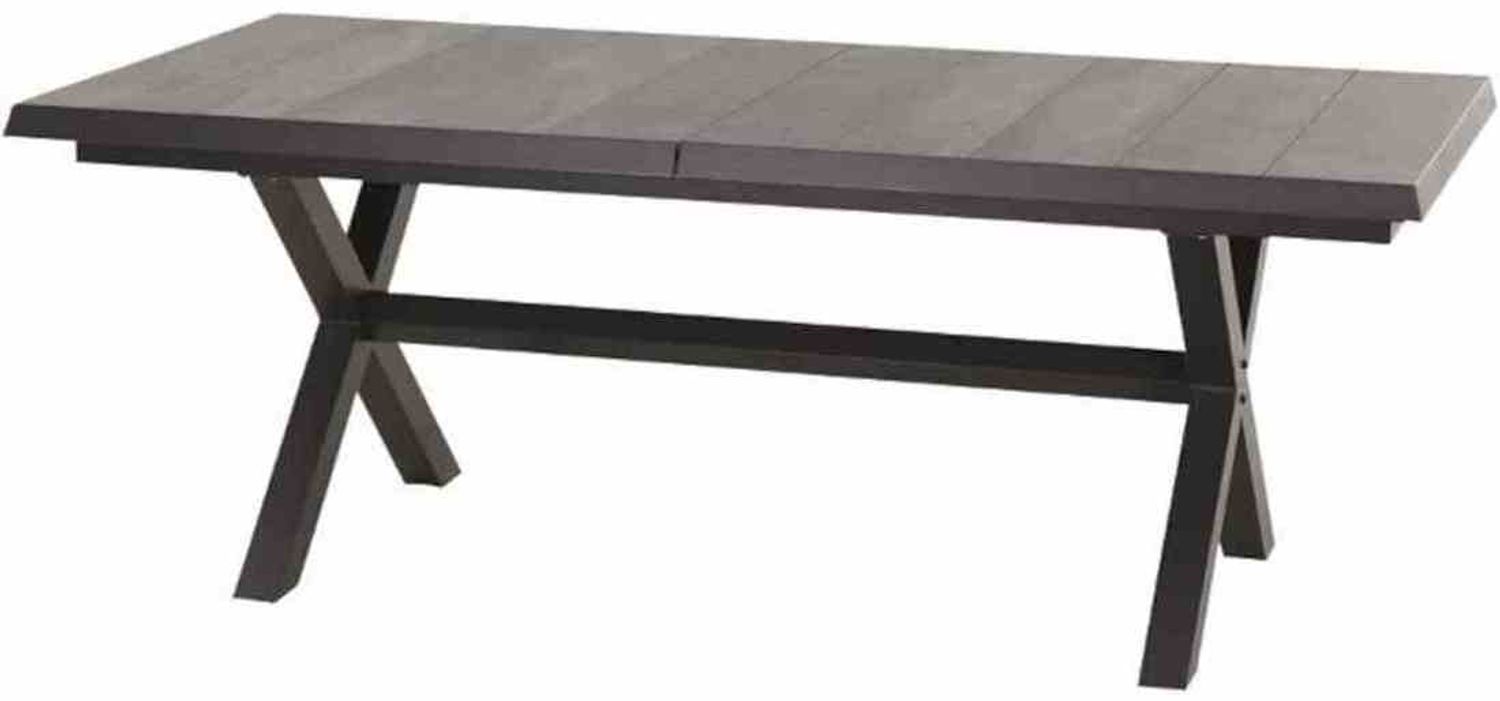 Siena Garden Messina Ausziehtisch 200/260 x 100 cm anthrazit / wood grey Bild 1