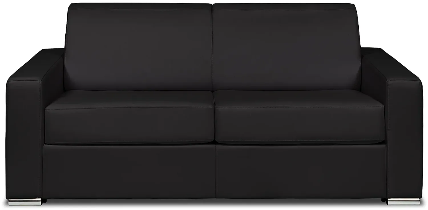 Vente-unique - CALITO Sofa Leder Schwarz - B 223 cm95 cm x H 85 cm x L 194 cm Bild 1