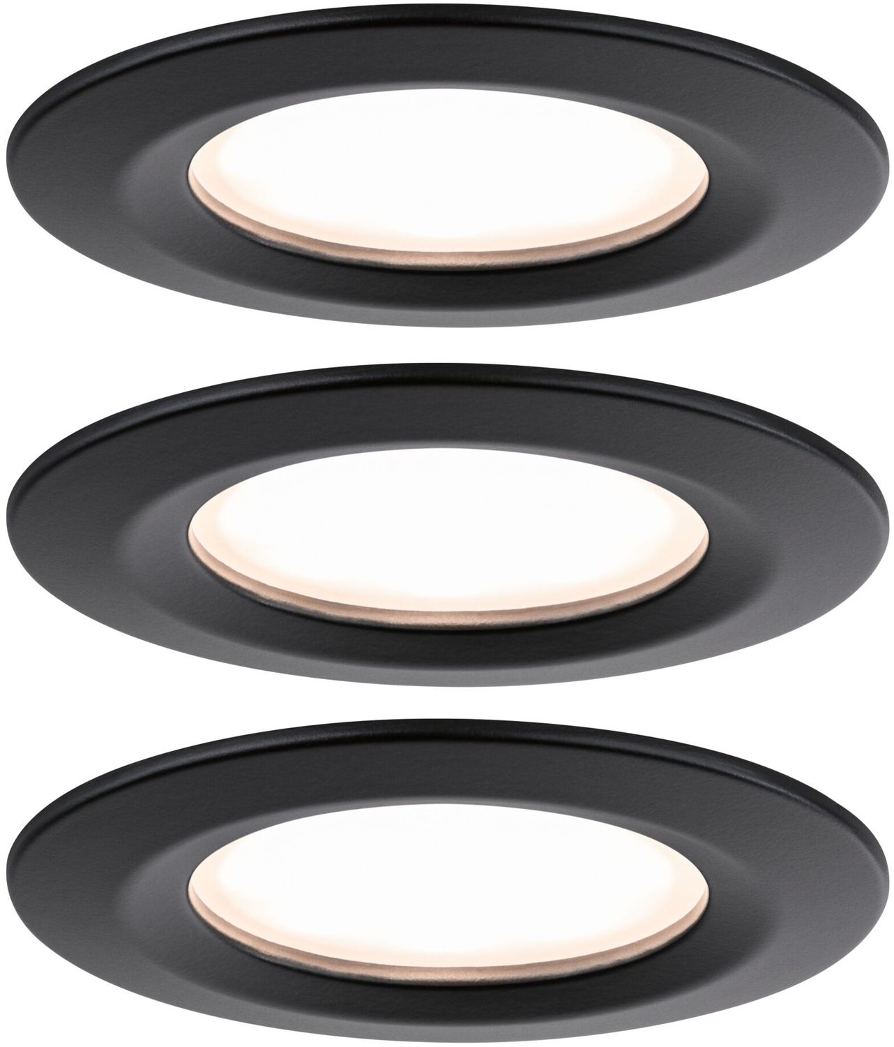 Paulmann 93081 LED Einbeuleuchte Nova Plus Coin Basiset IP44 schwarz 2700K dimmbar Bild 1