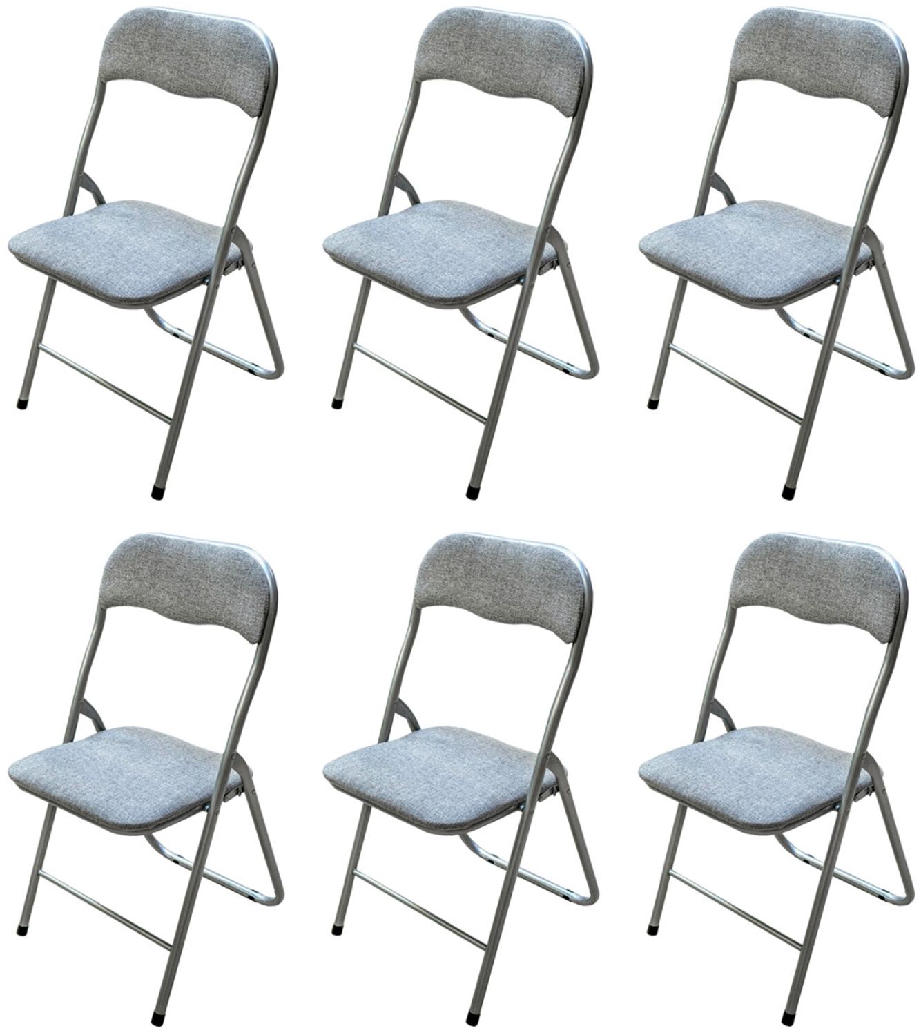 Klappstuhl Dima Fabric Grau 6er Set Bild 1