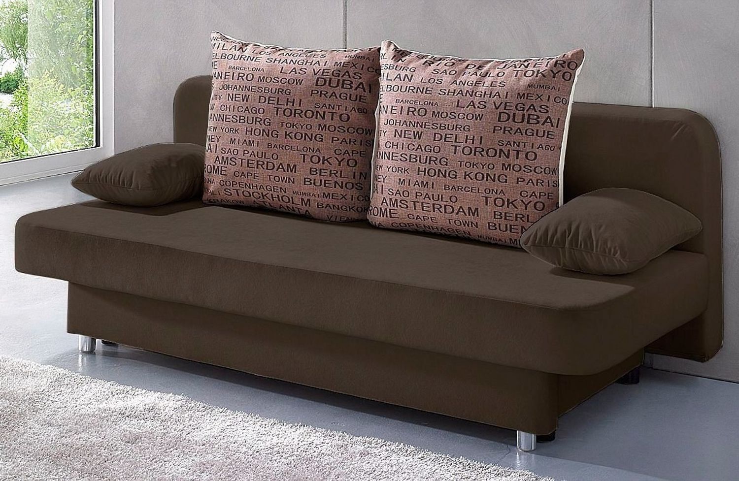 COLLECTION AB Schlafsofa Ulla, inkl. Bettfunktion und Bettkasten, mit passenden Rückenkissen Bild 1