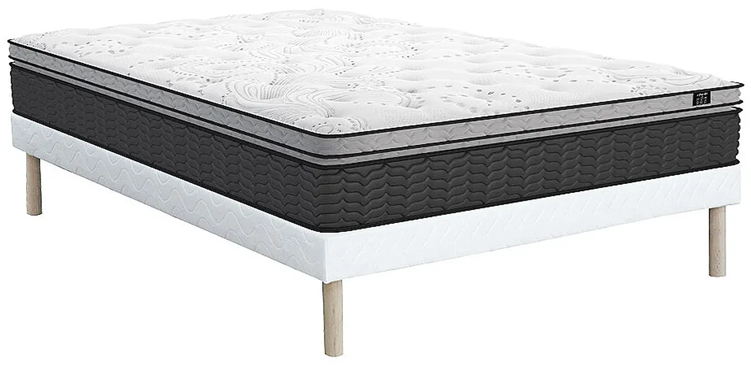 Vente-unique - GAMIANI Mattress and bed base set Stoff Weiß - B 140 cm x H 31 cm30 cm x L 190 cm Bild 1