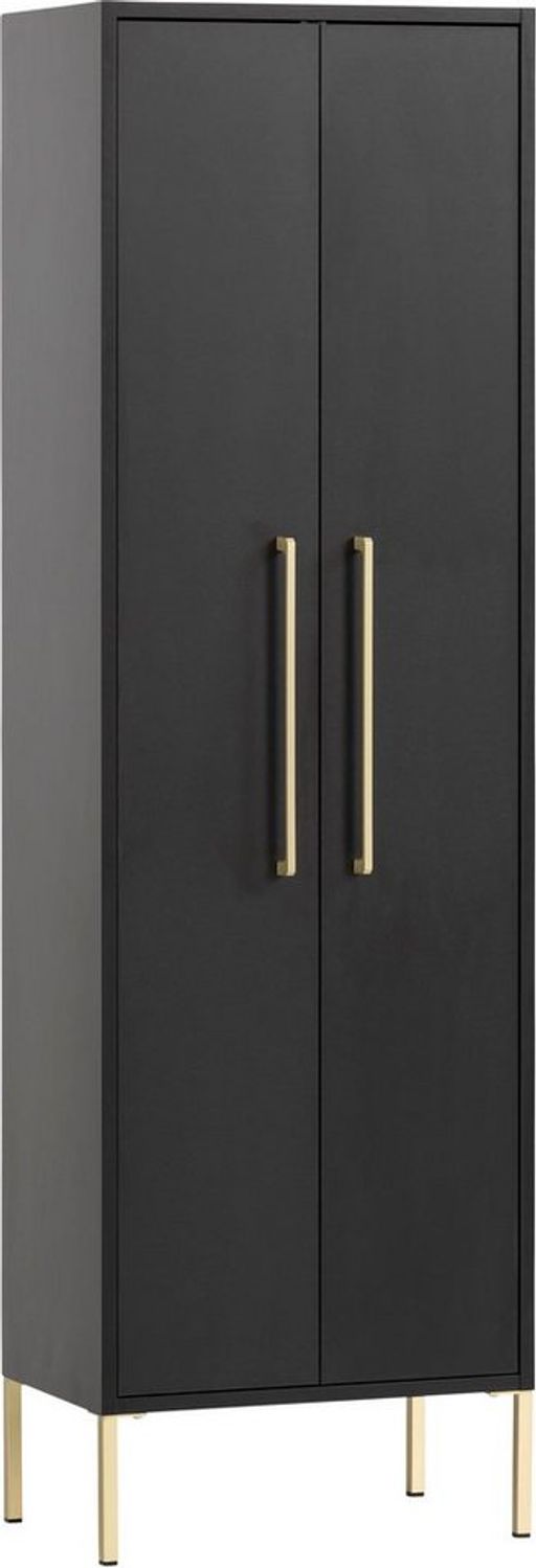 Schildmeyer Gloria Highboard, Holzwerkstoff, schwarz/Gold, 2 Türen Bild 1