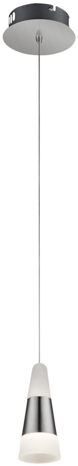LED Pendelleuchte, nickel matt, satiniert, D 12 cm Bild 1