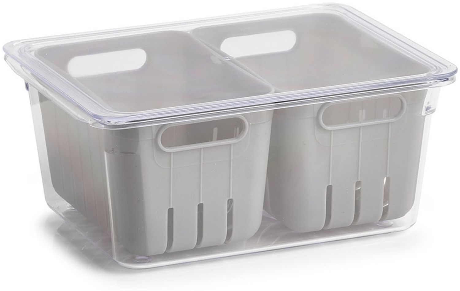 ZELLER Present Kunststoff Kühlschrank-Box Grau Bild 1