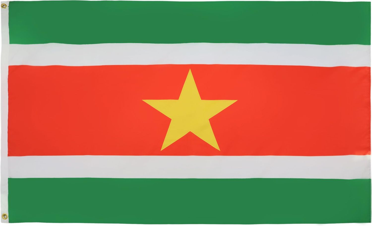 AZ FLAG - Flagge Suriname - 150x90 cm - Republik Suriname Fahne 100% Polyester mit Messing-Ösen - 110g Bild 1