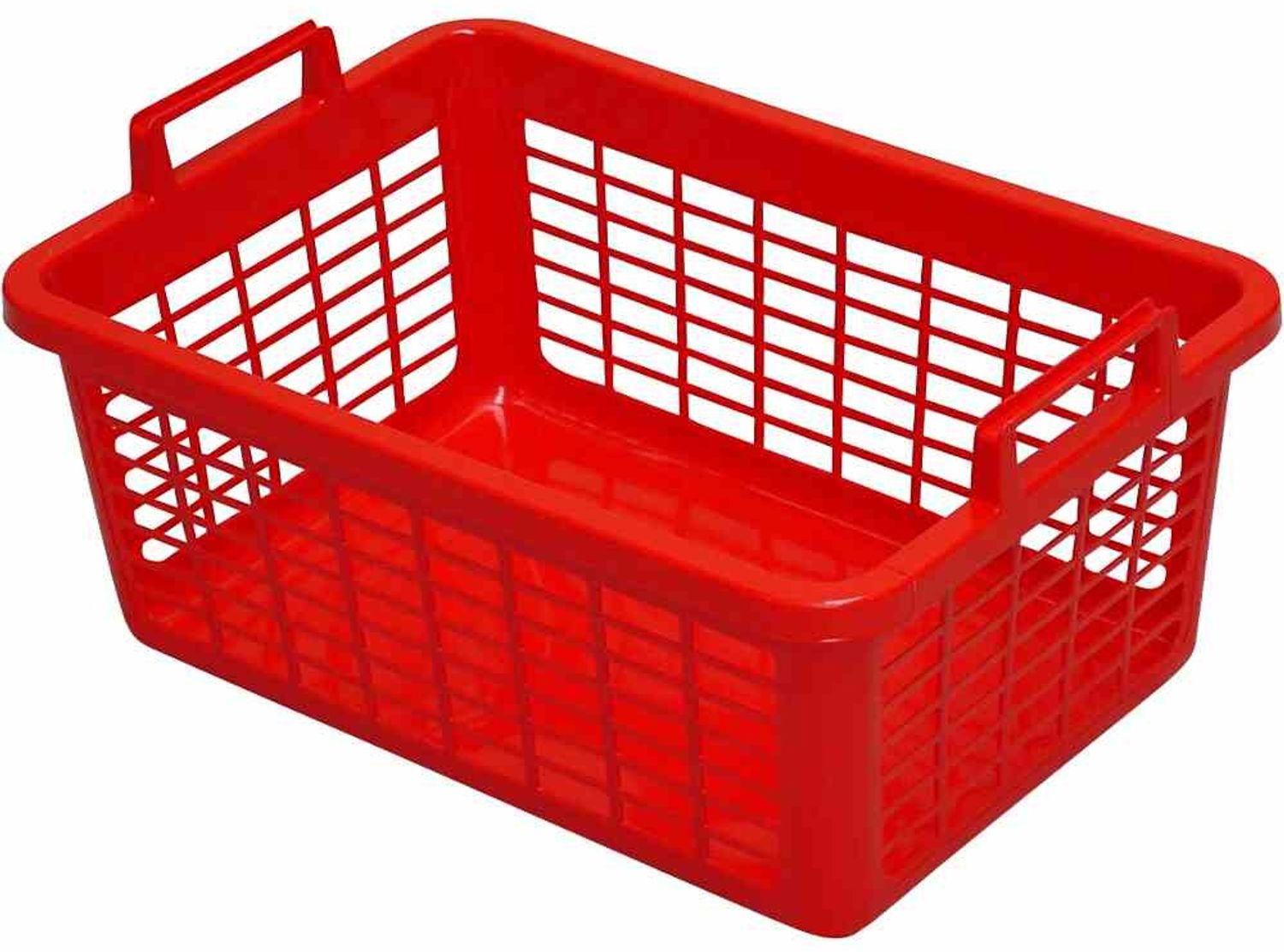 Waschkorb eckig 50 cm rot Bild 1